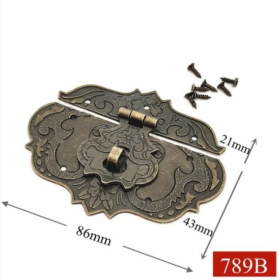 Alliage De Zinc Moraillon Loquet Serrure Porte Chaîne Vol Fermoir Fenêtre Armoire Serrures