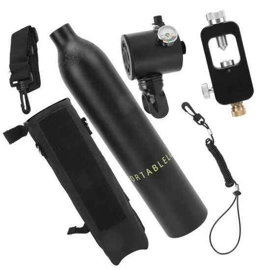 Réservoir De Plongée DIDEEP 0.5L Aluminium - Avec Sac Et Leash (sans Pompe) - Neuf