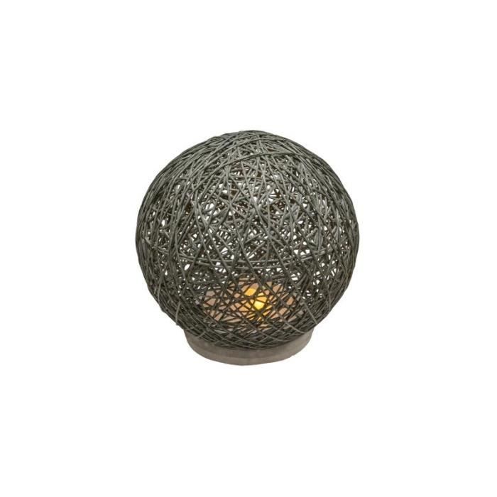 Lampe design en forme de boule - D 18.5 cm - Gris 20 cm