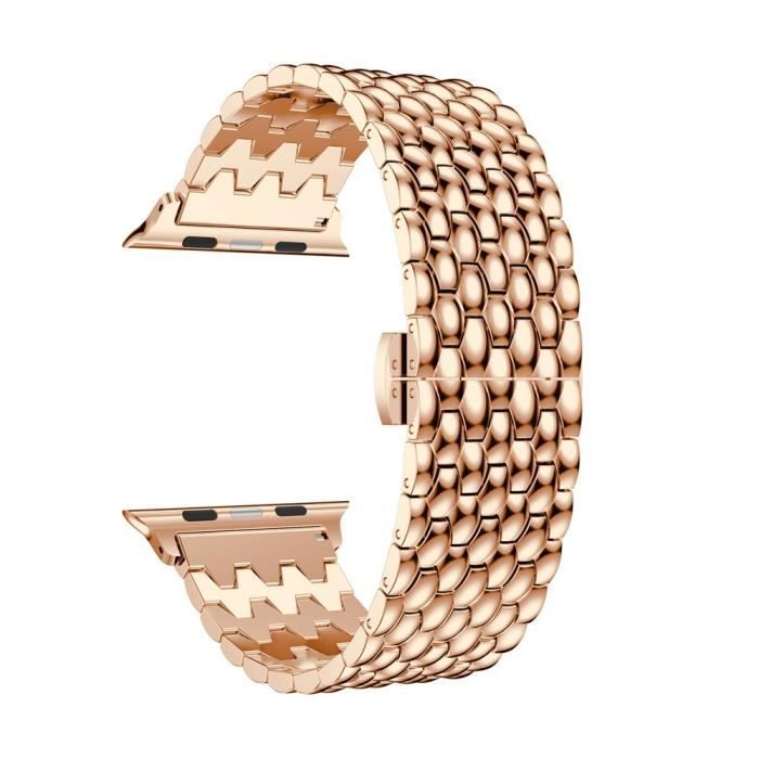 bracelet de montre vendu seul Bracelet en alliage de luxe à bracelet à maillons pour bracelet Apple Watch Series 4 44MM
