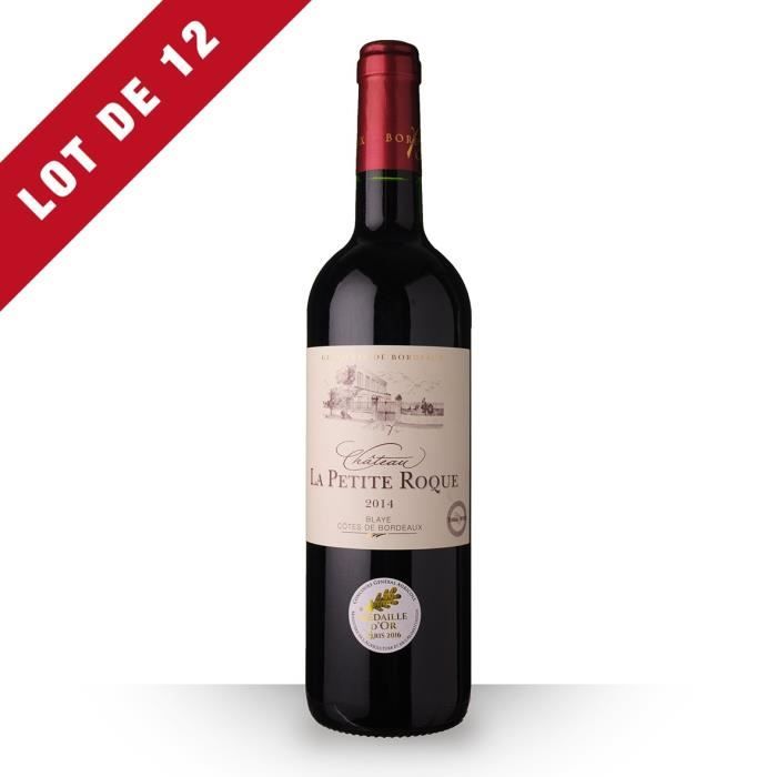 12X Château la Petite Roque 2014 Rouge 75cl AOC Côtes de Bordeaux Blaye - Vin Rouge