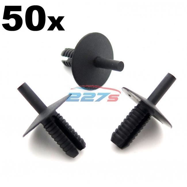 50x 7mm Plastique Clip Bord Rivets pour BMW- pour Protections,protège jusqu'à,