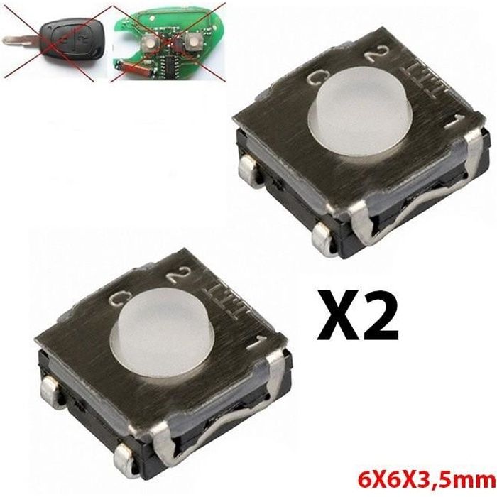 2X Switch bouton clé télécommande plip Opel Renault Volkswagen Audi Ford Land Rover Mercedes Nissan Seat Skoda @Pro-Plip