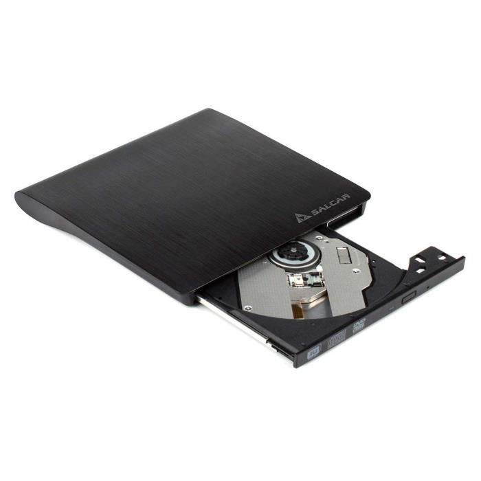 Salcar - USB 3.0 Externe Lecteur Graveur CD DVD Ultra Slim Portable DVD RW 9.5mm Pour Desktop / PC sous Windows et Mac OS