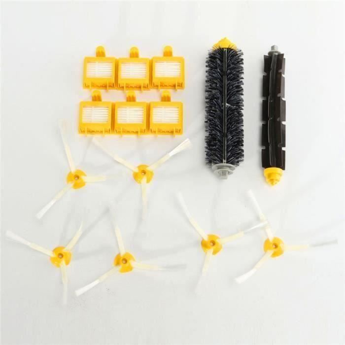 14Pcs Kit Brosse Latéral Filtre Nettoyage Pr iRobot Roomba 700 760 770 780 Serie L053