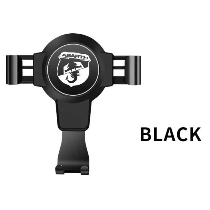 Tapis voiture,Support de téléphone portable en métal pour Fiat Abarth Punto 500 Stilo Ducato Palio,accessoires - Type Black -B
