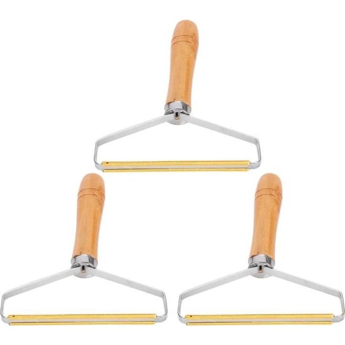 Tbest Nettoyant pour poils d'animaux 3pcs Portable Pet Hair Cleaner Manuel Fuzz Rasoir Enlèvement pour Vêtements Pull Canapé-lit