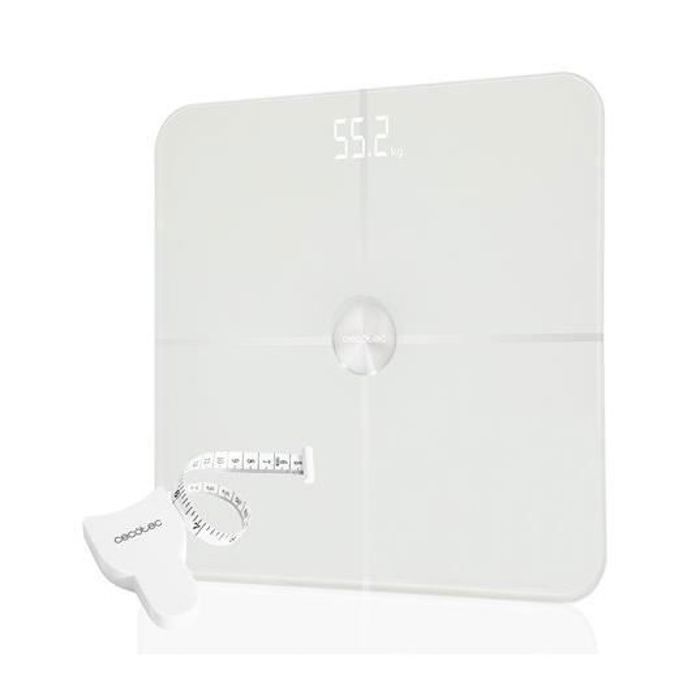 Cecotec Pèse-personnes Digital Surface Precision 9600 Smart Healthy. Avec une plateforme en Verre Trempé de haute Sécurité , Écran L