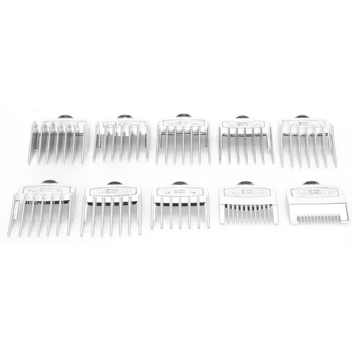 EBTOOLS Peigne guide tondeuse à cheveux 10pcs Peigne de Positionnement de Coupe-Cheveux Peigne Limite Ensemble de Peigne Guide pour