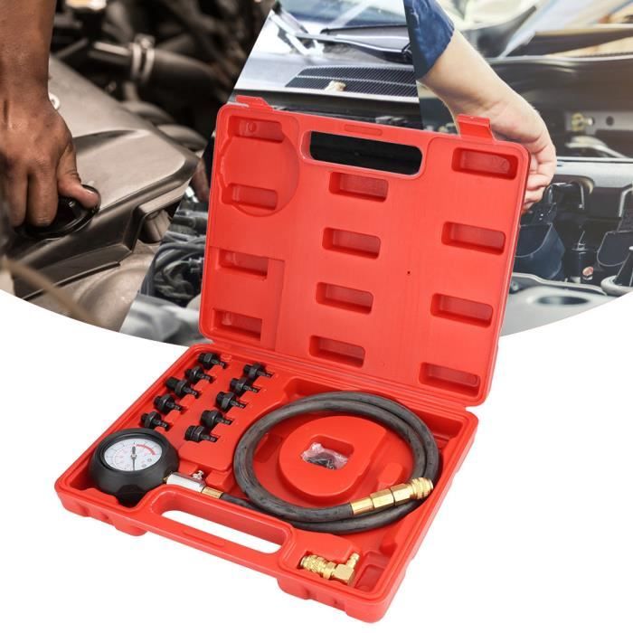 Outil de testeur de compression de moteur de système de jauge de pression d'huile de voiture universelle 12pcs