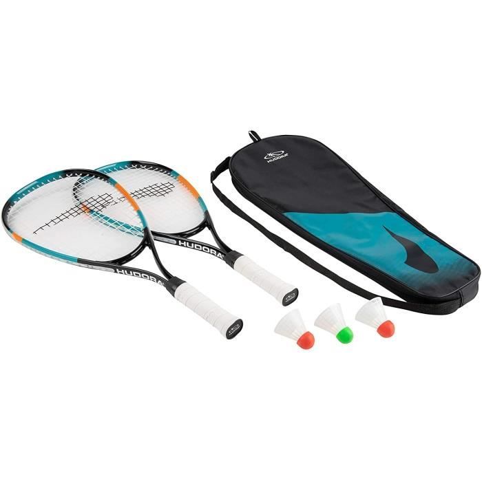 Hudora 75114 Speed Set - Jeu de 2 Raquettes de Badminton avec Sac de Badminton
