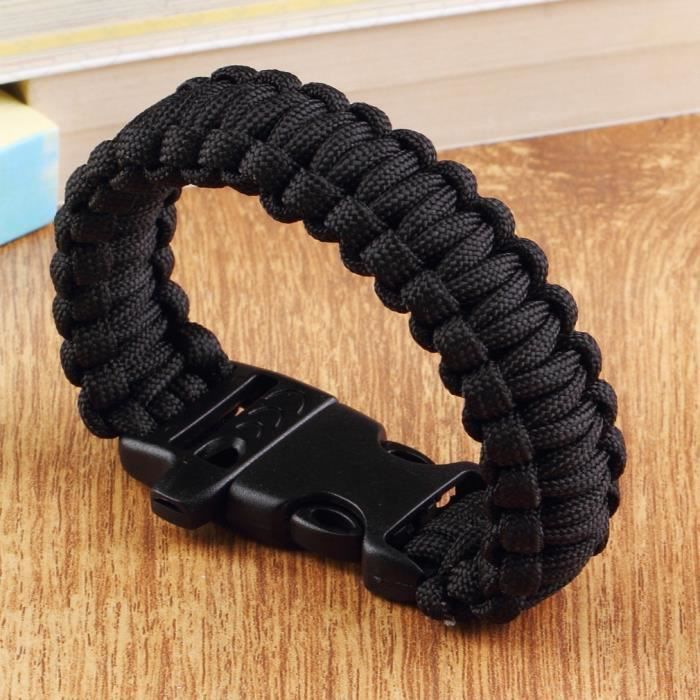 La survie bracelet d'auto-assistance noir