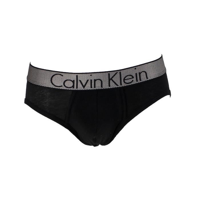 SLIP COTON NOIR CUSTOMIZED STRETCH NB1297A- CALVIN KLEIN