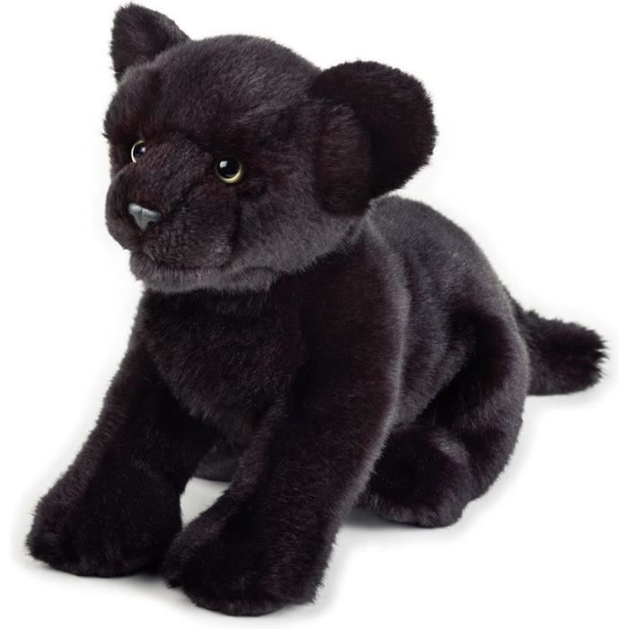 National Geographic léopard en peluche junior 25 cm noir