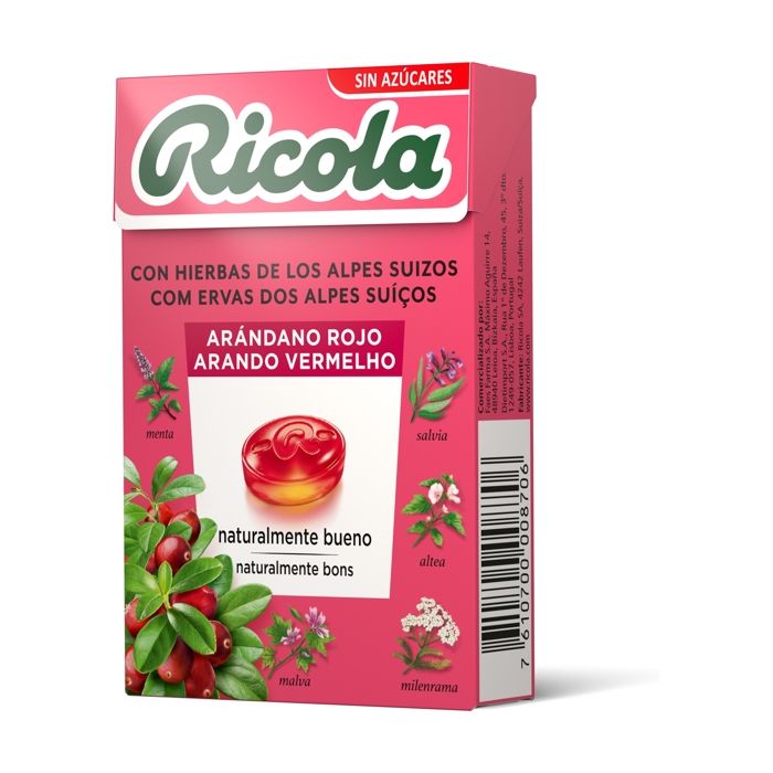 Ricola Cranberry Sucre 45g pastilles