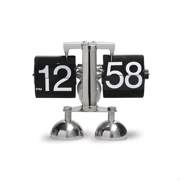 Horloge à Bascule en Acier Inoxydable en PVC, Horloge Numérique à Bascule Automatique Alimentée par Batterie, Horloge de Bureau Analogique Rétro à Bascule pour Salon, Chambre à Horloge à Bascule en Acier Inoxydable en PVC, Horloge Numérique à Bascule Automatique Alimentée par Batterie, Horloge de Bureau Analogique Rétro à Bascule pour Salon, Chambre à