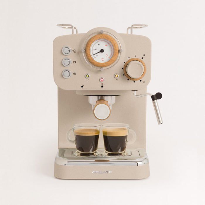 Cafetière expresso - Create - THERA RETRO - 15 bars - 1100W - Réservoir 125L