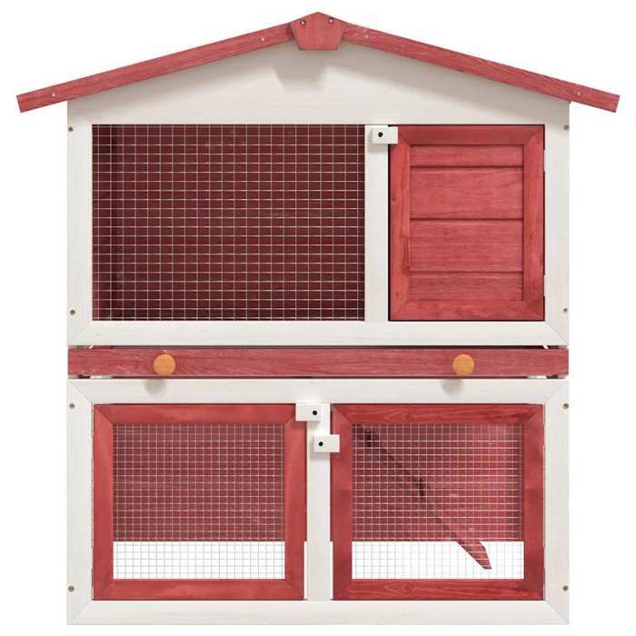(79335)Abris/cage pour petit animaux CHIC Clapier dextérieur 3 portes Rouge Bois FR (79335)Abris/cage pour petit animaux CHIC Clapier dextérieur 3 portes Rouge Bois FR