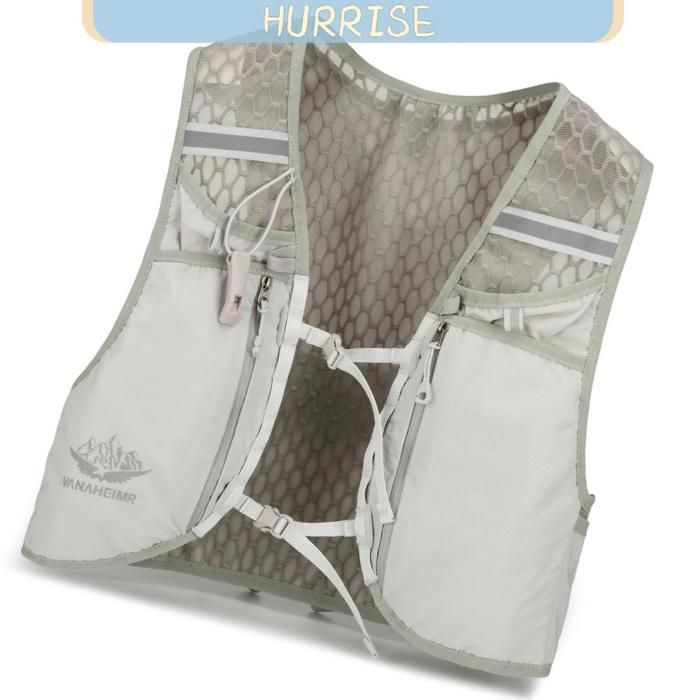 Sac D'hydratation SEMSTY 5L Blanc Avec Poche à Eau 1,5L Pour Running