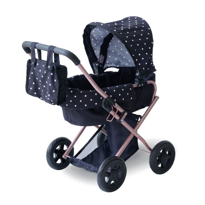 Poussette Jouet Pour Poupée KOMBIUDA - Rose, 42 Cm, Plastique, Accessoire Maison De Poupée - 12