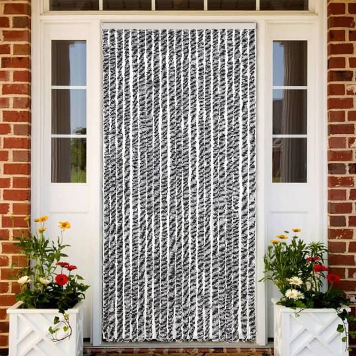 Rideau anti-mouches - vidaXL - Gris - 90x220 cm - Chenille