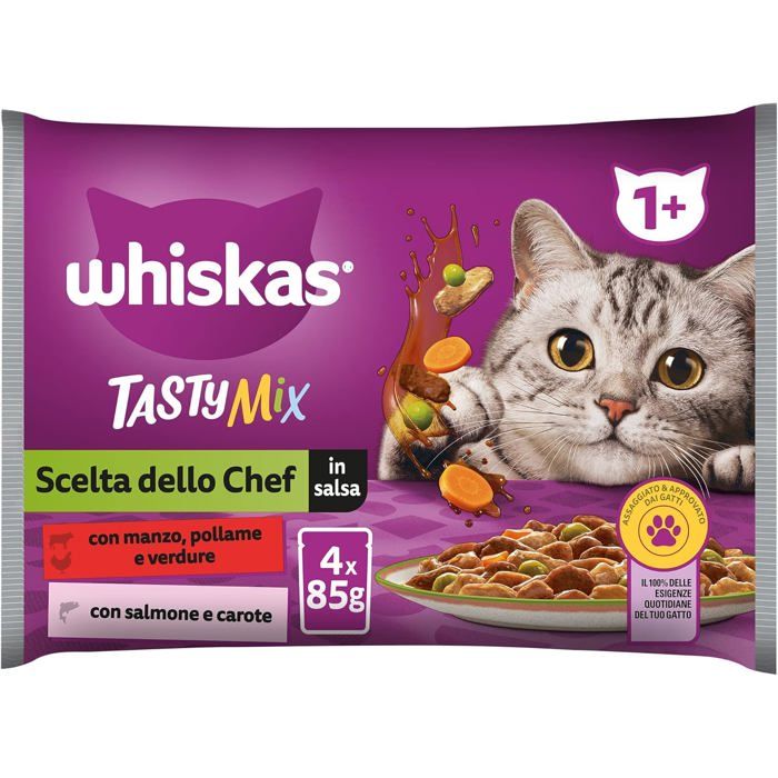Nourriture humide pour chat - WHISKAS - Tasty Mix Choix du Chef - 52 sachets - 1+ Ans - 85 g par sachet