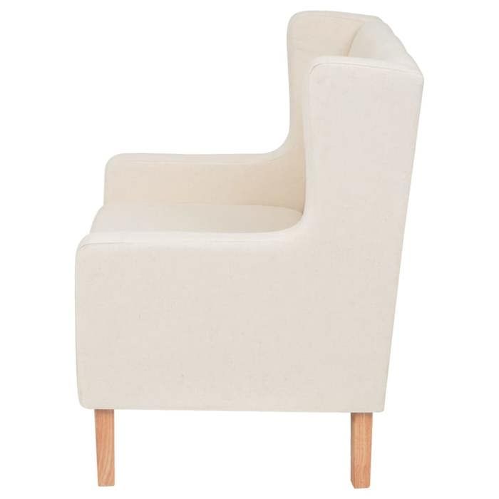 Blanc Fauteuil de relaxation - SOLOMON - 1 PLACE - CHAISE TV - blanc crème tissu FF64