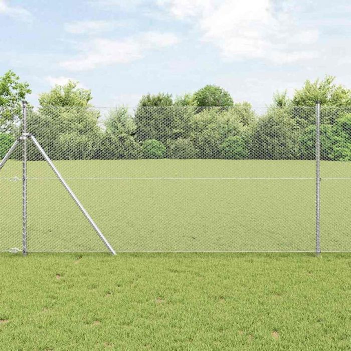 vidaXL Clôture hexagonale 1 4 x 10 Acier galvanisé - vue 5