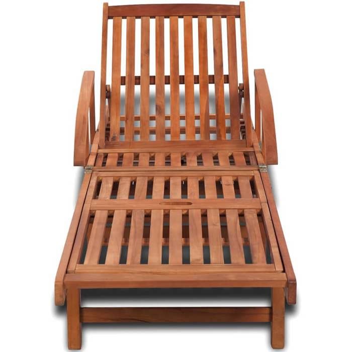 STAR SALE® Chaise longue(1 PC) - lit de repos - bois massif dacacia 200x68x30 cm T3055