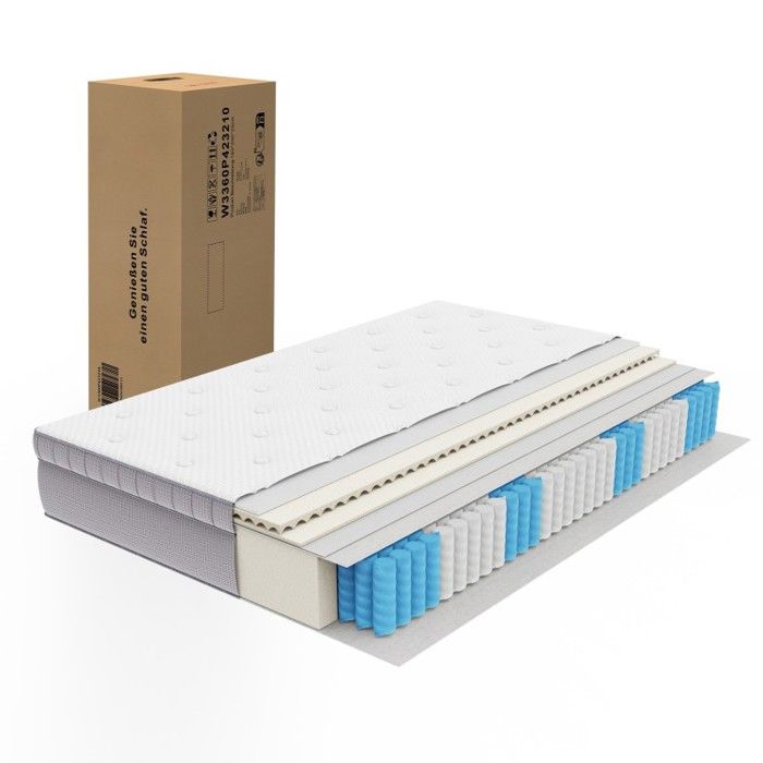 Matelas - VVBV - 90x200 - Ressorts ensachés 7 zones - Épaisseur 25 cm - Ferme H3