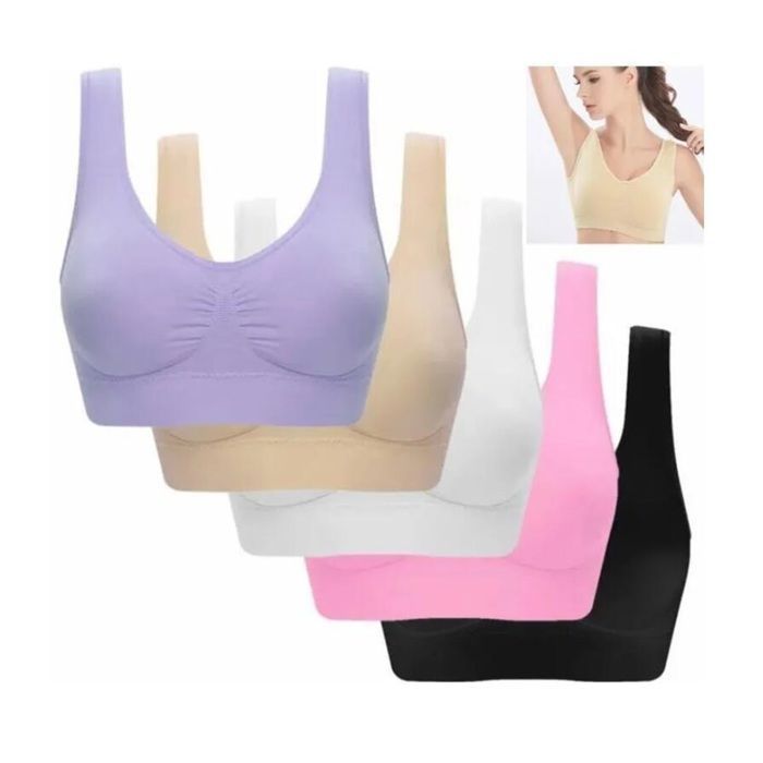 5pcs Brassière Sport Femme - Soutiens-Gorge de Sport Yoga pour Femme - Soutien Moyen - Coussinets Amovibles Fitness Grande Taille