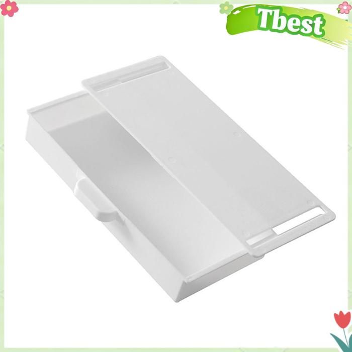 Tbest organiseur sous le bureau Tiroir de Rangement Sous le Bureau Organisateur Coulissant avec Auto-adhésif meuble bac