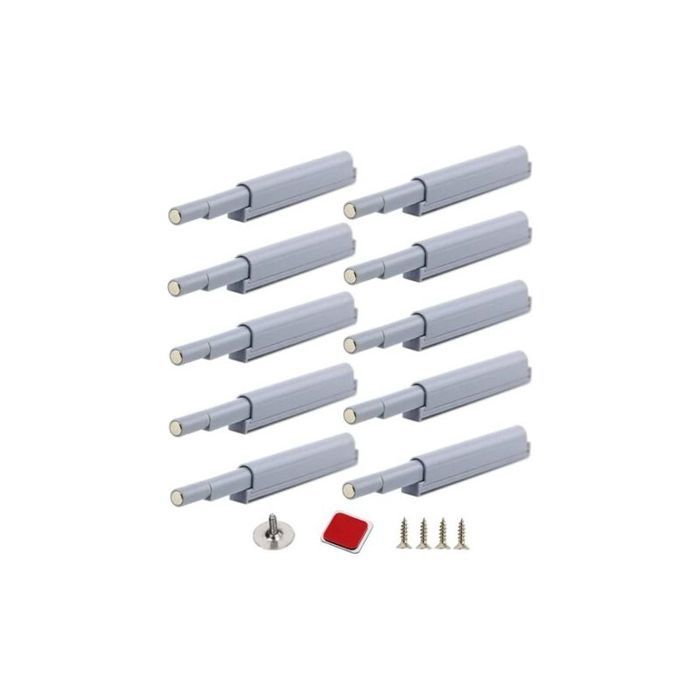 10 loquets magnétiques push-open – ouverture/fermeture par simple pression