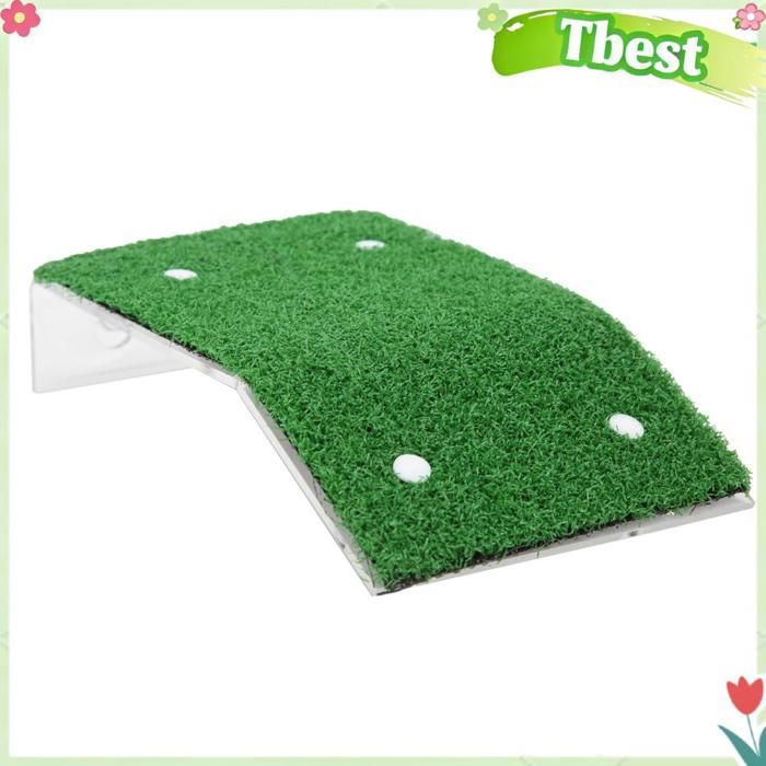 Plateforme de simulation pour reptiles - TBEST - Moyen - Gazon vert antidérapant - Plantes simulées antiglisse - Plastique durable