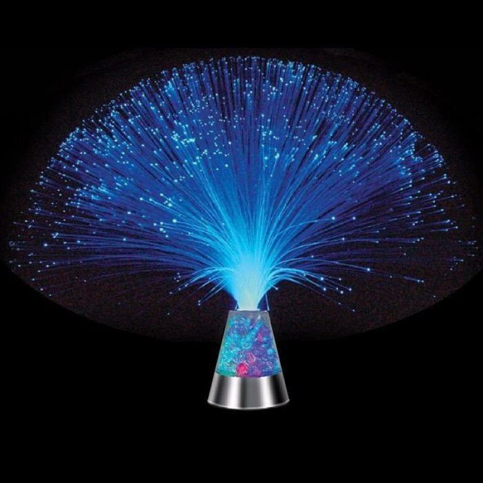 Lampe à fibre optique avec lumière LED changeante de couleur Glacier Night Light .