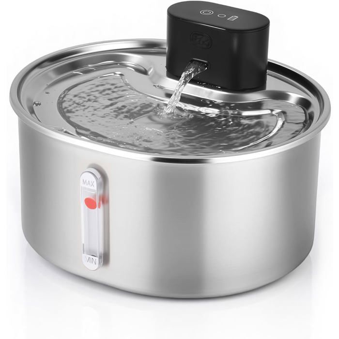 3.2L Fontaine A Eau Chat Sans Fil InoxFontaine A Eau Chat Detecteur De MouvementBatterie 5000MahSilencieuxÉquipé DUne F[CA58]