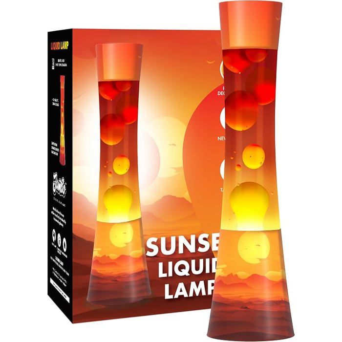 Lampe à mouvement liquide 15 5 Modèle amélioré avec motif Sunset Belle mpe décorative pour Sunset Decal LAMPE DECORATIVE