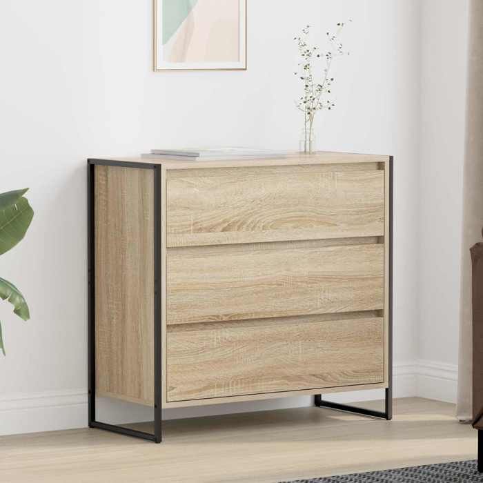 Buffet - MAISON EXCLUSIVE - Sonoma - 79×36×75 5 cm - Bois dingénierie - Style industriel