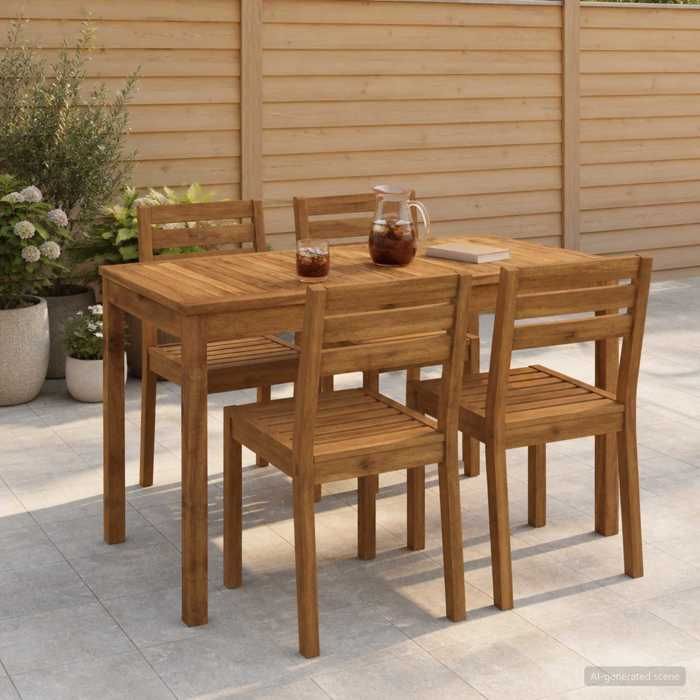 vidaXL Table de dîner de jardin Naturel 108 5 x 55 x 75 cm 901249