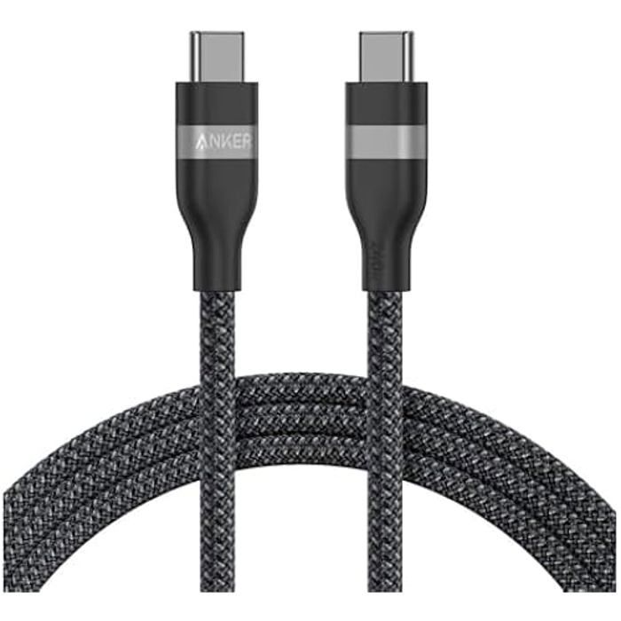 Câble USB-C - ANKER - 240 W - Charge ultra-rapide - 09 m - Tressé multicolore
