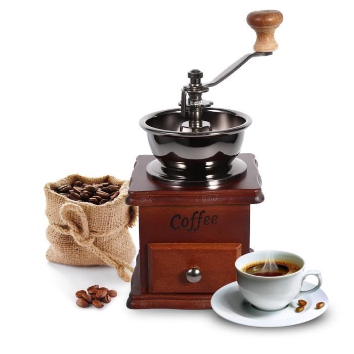Machine à café à la main conception manuel d'utilisation à la main de moulin à café de grain de conception rétro -YES