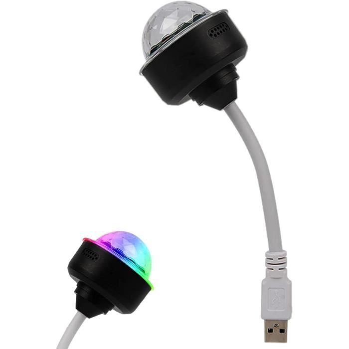 Bracelet Boule Disco LED Lumineuse YOUYIKE - Mini Lumière Scène Portable à Commande Vocale Pour Fêtes, Enfants Et Décoration