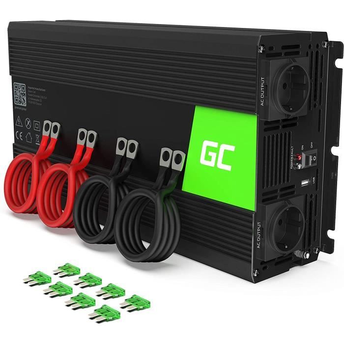Convertisseur De Tension - Green Cell® 2000w/4000w 24v 220v/230v Voiture Solaire Modifiée Volts Sinus Sinusoïdale Dc Ac