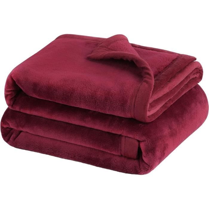 Bedsure Couverture Polaire En Microfibre Effet Flanelle, Ultra Douce, Chaude, Infroissable Et Anti-tache, Pour Lit, Canapé, Salon, Comme Couvre- Lit, 270 X 230 Cm, Gris