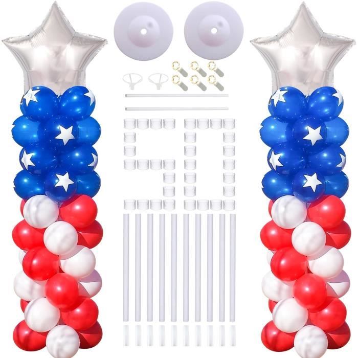 Lot De 2 Supports De Colonne à Ballons IDecoMart - Hauteur Réglable Jusqu'à 2m, Piquets De Sol Inclus - Pour Fêtes, Mariages - 7