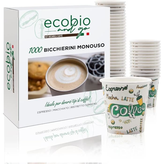 Stone&Stone Gobelets à café 75 ml en papier écologiques biodégradables compostables jetables bio recyclables Kit verre et palette à emporter (120 Stone&Stone Gobelets à café 75 ml en papier écologiques biodégradables compostables jetables bio recyclables Kit verre et palette à emporter (120