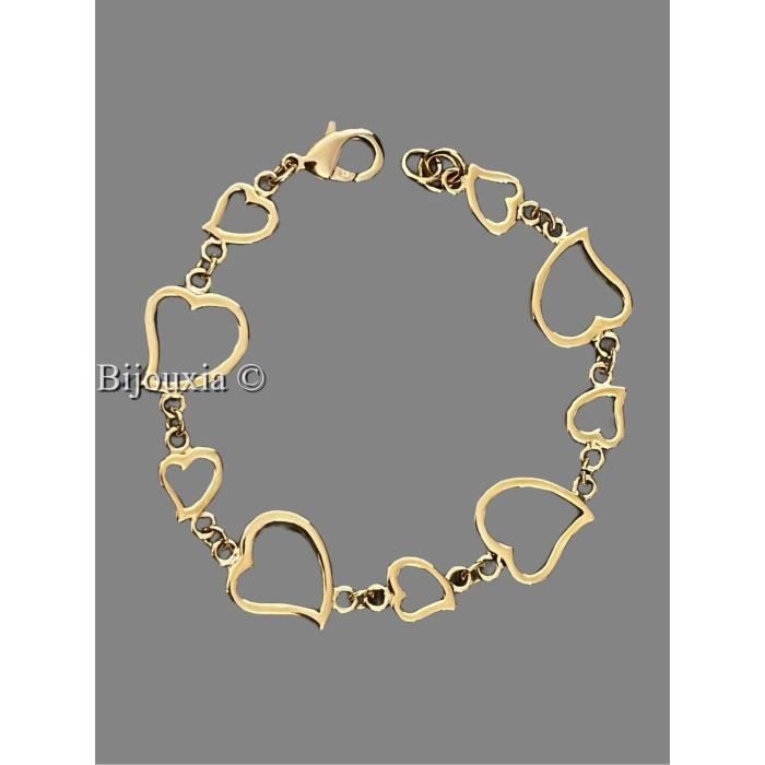 Bracelet Maillons Ovales Plaqué Or 18 Carats - Bijouxia, Neuf Avec étiquettes, Brillant