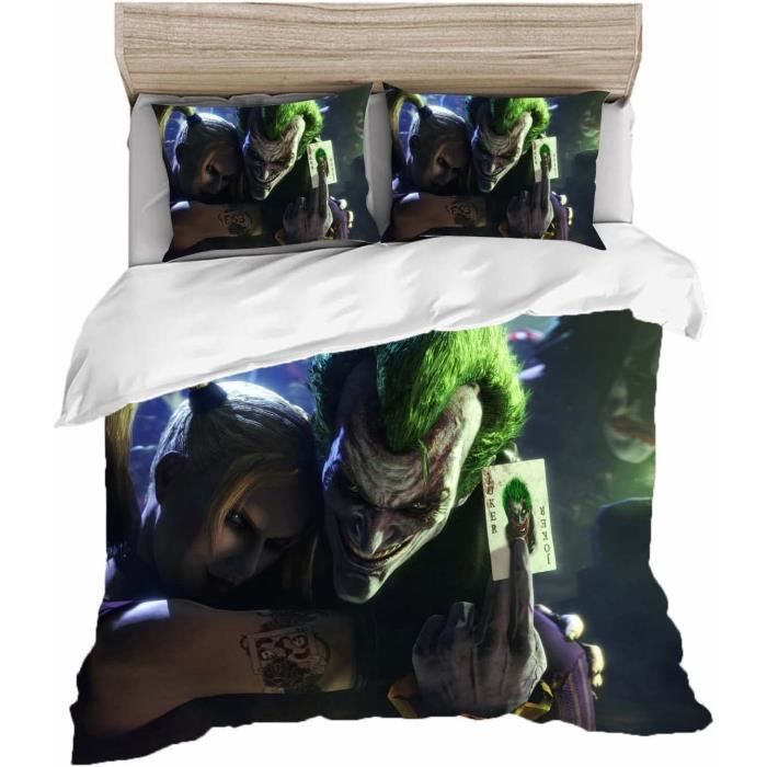 Parure De Couette Joker Harley Quinn - Housse Microfibre, Style Artistique, Single 135x200 Cm