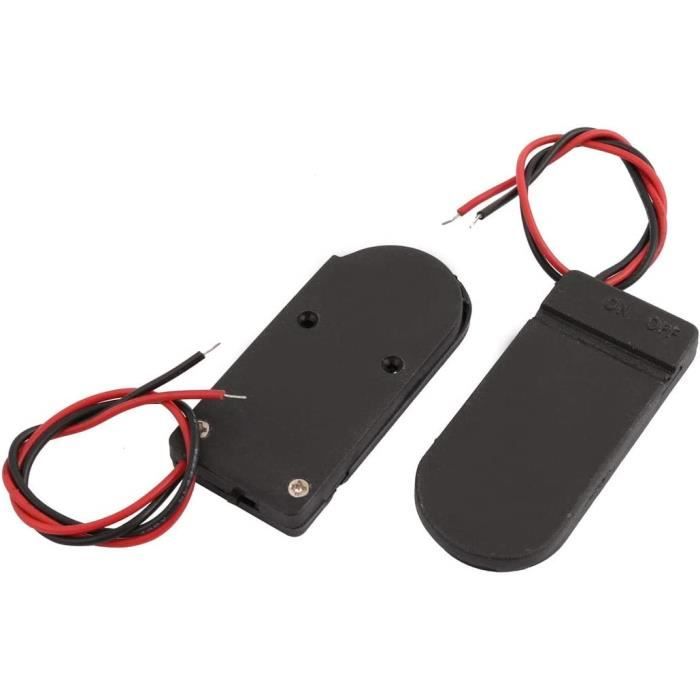 Lot De 5 Connecteurs à Pression Pour Pile 9V - Boîtier Plastique Type T, Câbles Nus 15cm, Pour Arduino/bandes LED - 6