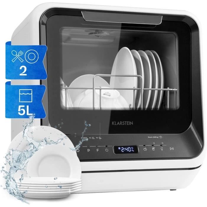 Mini Lave Vaisselle de 2 Couvert, Lavevaisselles Silencieux, 7